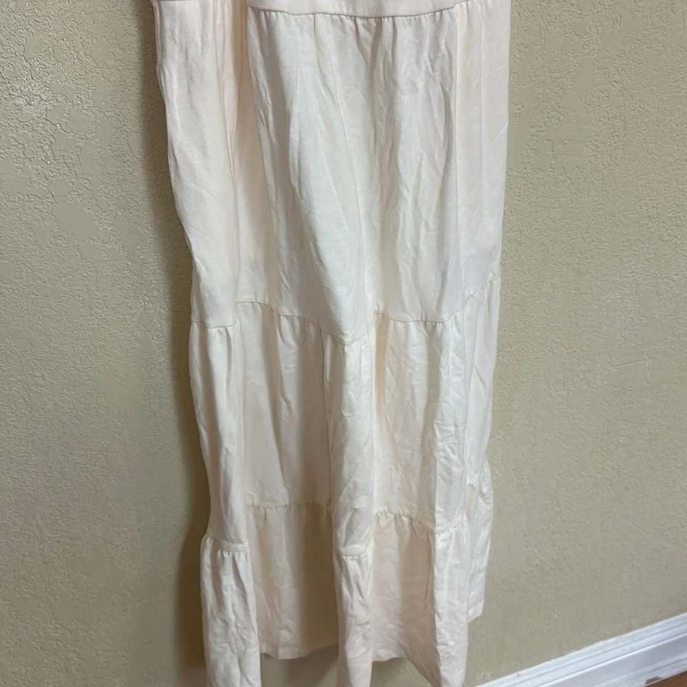 Old Navy womans cream strappy boho MAXI DRESS size M - Picture 4 of 4